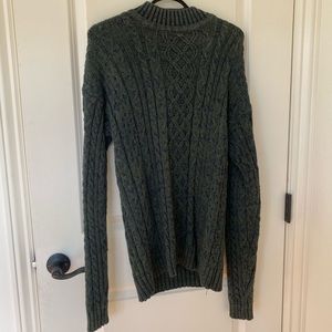 Dark olive green turtleneck sweater
